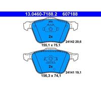 ATE Brake pad set 13.0460-7188.2 not prepared for wear indicator, excl. wear warning contact VOLVO: XC90 I