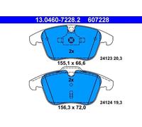 Brake pads 13.0460-7228.2 ATE for LAND ROVER FORD VOLVO