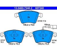 Brake pads 13.0460-7240.2 ATE for VW MULTIVAN Mk V TRANSPORTER Mk V Van