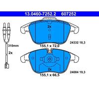 BRAKE PAD SET DISC BRAKE 13.0460-7252.2 FOR CITROËN C5/III/Sedan/Break 2.0L 4cyl