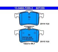 ATE Brake pad set 13.0460-7255.2 not prepared for wear warning indicator, excl. wear warning contact JAGUAR: XF Saloon, XJ Saloon, XK Coupe