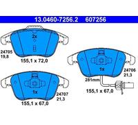 Brake pads 13.0460-7256.2 ATE for AUDI A5 A5 Sportback A5 Convertible A4 B8