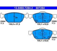Brake pads 13.0460-7284.2 ATE for HONDA CIVIC IX CIVIC IX Saloon CIVIC IX Tourer
