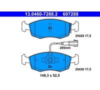 BRAKE PAD SET DISC BRAKE 13.0460-7288.2 FOR FIAT PUNTO/GRANDE/EVO/Hatchback 1.2L