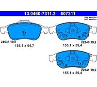 DISC BRAKE PADS SET FOR JEEP FIAT EJK 55263113 55263087 EBT 500X 334 ATE