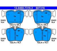 Brake pads 13.0460-7316.2 ATE for MERCEDES-BENZ C-CLASS C-CLASS T-Model GLC