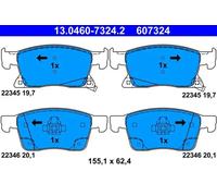 ATE Brake Pad Set 13.0460-7324.2 – Fits Opel/Vauxhall Astra K (Sports Tourer), Disc, 1.4L 3cyl