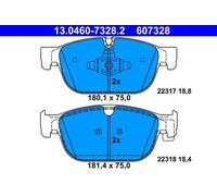 Brake pads 13.0460-7328.2 ATE for VOLVO XC90 II V90 II Estate S90 II XC60 II C40