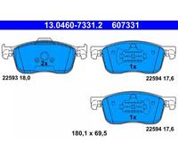 BRAKE PAD SET DISC BRAKE FOR CITROEN PEUGEOT SPACETOURER V YHR YHV AHK AHJ ATE