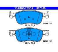 Brake pads 13.0460-7336.2 ATE for FORD FIESTA VII FIESTA VII Van