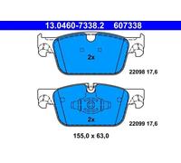 Brake pads 13.0460-7338.2 ATE for VOLVO V90 II Estate S90 II XC60 II V60 II