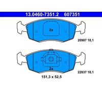 ATE Brake Pads 13.0460-7351.2 - Fits FIAT Strada 1.3 D Multijet