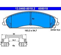 ATE 13.0460-8018.2 Brake pad set