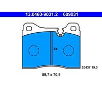 ATE 13.0460-9031.2 Brake pad set
