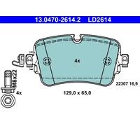 Brake pads 13.0470-2614.2 ATE for AUDI VW