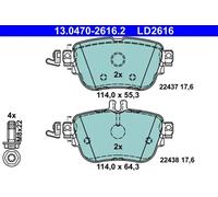 Brake pads 13.0470-2616.2 ATE for MERCEDES-BENZ E-CLASS E-CLASS T-Model CLS