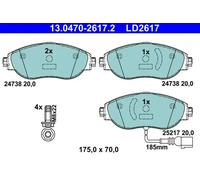 Brake pads 13.0470-2617.2 ATE for SEAT VW AUDI SKODA CUPRA