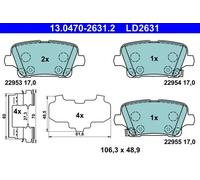ATE Brake Pads 13.0470-2631.2 - Ceramic - for Opel Insignia 1.4-2.0 17-