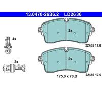 Brake pads 13.0470-2636.2 ATE for LAND ROVER JAGUAR