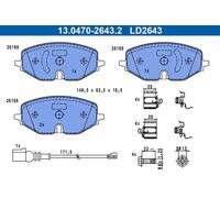ATE 13.0470-2643.2 Brake pad set