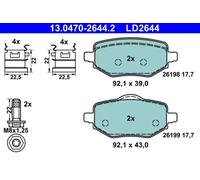 ATE 13.0470-2644.2 Brake pad set