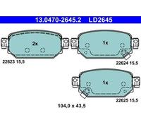 BRAKE PAD SET DISC BRAKE 13.0470-2645.2 FOR MAZDA CX-3 P5Z3/P5Y4/P5Y5 1.5L 4cyl