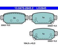 BRAKE PAD SET DISC BRAKE 13.0470-2645.2 FOR MAZDA CX-3 P5Z3/P5Y4/P5Y5 1.5L 4cyl