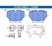 ATE 13.0470-2663.2 Brake pad set