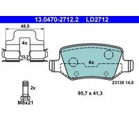 Brake pads 13.0470-2712.2 ATE for MERCEDES-BENZ A-CLASS B-CLASS Sports Tourer