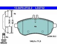 Brake pads 13.0470-2732.2 ATE for MERCEDES-BENZ C-CLASS T-Model SLK C-CLASS SLC