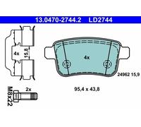 ATE 13.0470-2744.2 Brake pad set