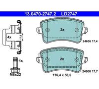 Brake pads 13.0470-2747.2 ATE for AUDI Q5 A5 A5 Sportback A5 Convertible A4 B8