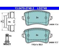 Brake pads 13.0470-2748.2 ATE for AUDI VW