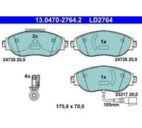 Brake pads 13.0470-2764.2 ATE for VW SEAT SKODA