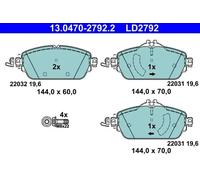 Brake pads 13.0470-2792.2 ATE for MERCEDES-BENZ C-CLASS C-CLASS T-Model E-CLASS