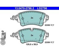 REAR BRAKE PADS SET 13.0470-2796.2 ATE I