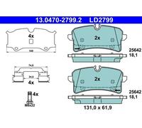 Brake pads 13.0470-2799.2 ATE for PORSCHE MACAN