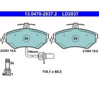 ATE 13.0470-2837.2 Brake pad set
