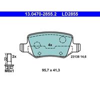 ATE Brake Pad Set 13.0470-2855.2 - Disc Brake for Mercedes-Benz A-Class (97-04), Vaneo (02-05)