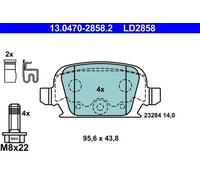 Brake pads 13.0470-2858.2 ATE for OPEL CORSA C CORSA C Hatchback Van