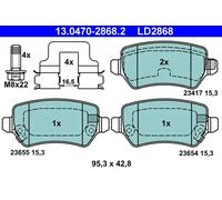 ATE 13.0470-2868.2 Brake pad set