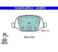 Brake pads 13.0470-2879.2 ATE for ABARTH FIAT CITROËN