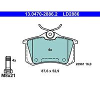 Brake pads 13.0470-2886.2 ATE for VW AUDI SEAT SKODA