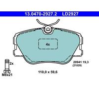Brake pads 13.0470-2927.2 ATE for MERCEDES-BENZ 190 124 Saloon E-CLASS 124 Coupe