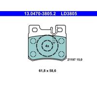 ATE Brake pad set excl. wear warning contact 13.0470-3805.2 Brake pads,Brake pad set, disc brake MERCEDES-BENZ,190 (W201),Stufenheck (W124)