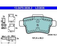 ATE Disc Brake Pad Set 13.0470-3836.2 for Citroën C4 Picasso I / Grand Picasso I