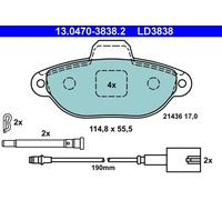 BRAKE PAD SET DISC BRAKE 13.0470-3838.2 FOR FORD KA FIAT 500 FP4 1.2L 4cyl KA