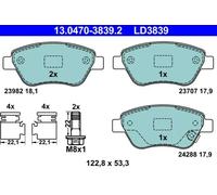 Brake pads 13.0470-3839.2 ATE for OPEL CORSA D CORSA D Hatchback Van ADAM