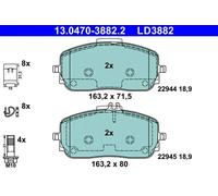 ATE Brake Pad Set 13.0470-3882.2 – DB P. C118/X118/H243H247/V167/W177/W247