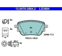 BRAKE PAD SET DISC BRAKE 13.0470-3884.2 FOR MERCEDES-BENZ A-CLASS B-CLASS GLB